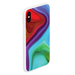 Чехол iPhone XS Max матовый Magic waves, цвет: 3D-белый — фото 2