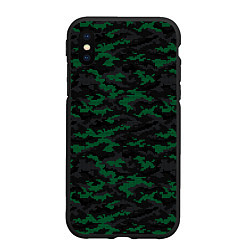 Чехол iPhone XS Max матовый Точечный камуфляжный узор Spot camouflage pattern