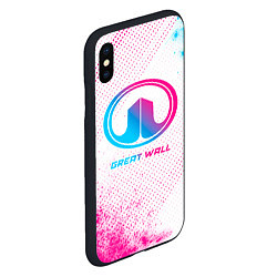 Чехол iPhone XS Max матовый Great Wall neon gradient style, цвет: 3D-черный — фото 2