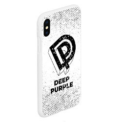 Чехол iPhone XS Max матовый Deep Purple с потертостями на светлом фоне, цвет: 3D-белый — фото 2