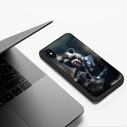 Чехол iPhone XS Max матовый Payday 3 animal mask, цвет: 3D-черный — фото 2