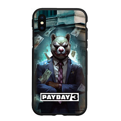 Чехол iPhone XS Max матовый Payday 3 bear, цвет: 3D-черный