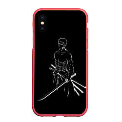 Чехол iPhone XS Max матовый Roronoa Zoro - One Piece