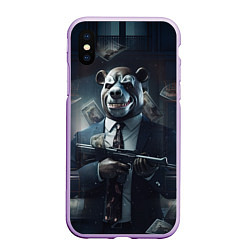 Чехол iPhone XS Max матовый Payday 3 bear, цвет: 3D-сиреневый