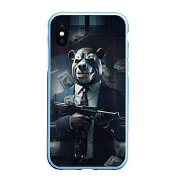 Чехол iPhone XS Max матовый Payday 3 bear, цвет: 3D-голубой