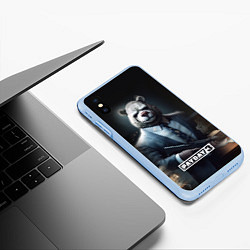 Чехол iPhone XS Max матовый Payday3 bear, цвет: 3D-голубой — фото 2