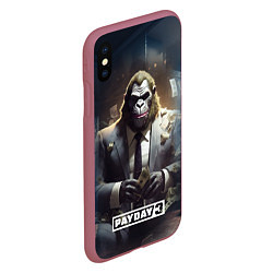 Чехол iPhone XS Max матовый Gorilla Payday 3, цвет: 3D-малиновый — фото 2