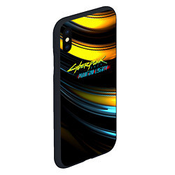 Чехол iPhone XS Max матовый Cyberpunk 2077 phantom liberty black gold, цвет: 3D-черный — фото 2