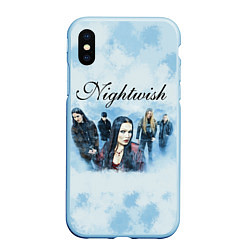 Чехол iPhone XS Max матовый Nightwish band, цвет: 3D-голубой