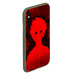 Чехол iPhone XS Max матовый Mob Psycho 100 Rage, цвет: 3D-темно-зеленый — фото 2