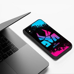 Чехол iPhone XS Max матовый Die Antwoord - neon gradient, цвет: 3D-черный — фото 2