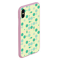 Чехол iPhone XS Max матовый Art green, цвет: 3D-розовый — фото 2