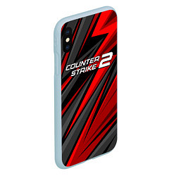 Чехол iPhone XS Max матовый Counter strike 2 - красный спортивный, цвет: 3D-голубой — фото 2
