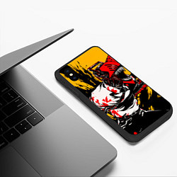 Чехол iPhone XS Max матовый Человек бензопила chainsaw man, цвет: 3D-черный — фото 2