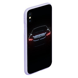 Чехол iPhone XS Max матовый BMW - red eyes, цвет: 3D-светло-сиреневый — фото 2