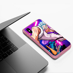 Чехол iPhone XS Max матовый Луффи Бог Ника, цвет: 3D-малиновый — фото 2