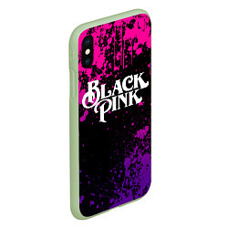 Чехол iPhone XS Max матовый Blackpink - neon, цвет: 3D-салатовый — фото 2
