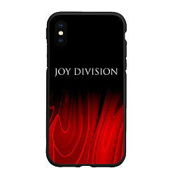 Чехол iPhone XS Max матовый Joy Division red plasma, цвет: 3D-черный