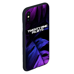 Чехол iPhone XS Max матовый Twenty One Pilots neon monstera, цвет: 3D-черный — фото 2