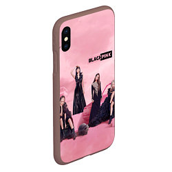 Чехол iPhone XS Max матовый Blackpink poster, цвет: 3D-коричневый — фото 2