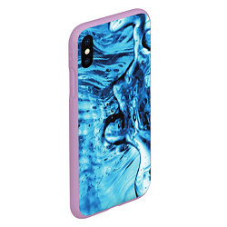 Чехол iPhone XS Max матовый Водная фантазия, цвет: 3D-сиреневый — фото 2