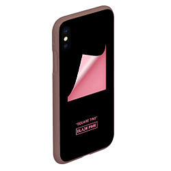 Чехол iPhone XS Max матовый Blackpink Square two, цвет: 3D-коричневый — фото 2