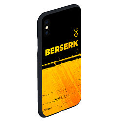 Чехол iPhone XS Max матовый Berserk - gold gradient: символ сверху, цвет: 3D-черный — фото 2