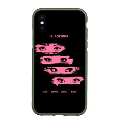 Чехол iPhone XS Max матовый Blackpink Eyes, цвет: 3D-темно-зеленый