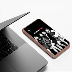 Чехол iPhone XS Max матовый Blackpink Beautiful girls, цвет: 3D-коричневый — фото 2