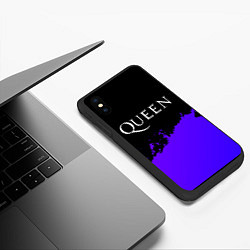 Чехол iPhone XS Max матовый Queen purple grunge, цвет: 3D-черный — фото 2