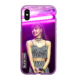 Чехол iPhone XS Max матовый Blackpink Lisa awarded, цвет: 3D-фиолетовый