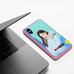 Чехол iPhone XS Max матовый Blackpink winter style, цвет: 3D-малиновый — фото 2