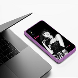 Чехол iPhone XS Max матовый Blackpink lovely Lisa, цвет: 3D-фиолетовый — фото 2