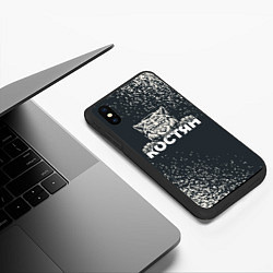 Чехол iPhone XS Max матовый Костян зубастый волк, цвет: 3D-черный — фото 2