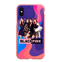Чехол iPhone XS Max матовый K-pop Blackpink girls, цвет: 3D-баблгам