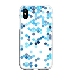 Чехол iPhone XS Max матовый Mood blue, цвет: 3D-белый