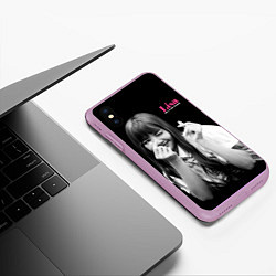 Чехол iPhone XS Max матовый Blackpink Lisa Sign of love, цвет: 3D-сиреневый — фото 2