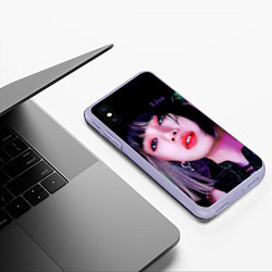 Чехол iPhone XS Max матовый Blackpink Lisa brunette, цвет: 3D-светло-сиреневый — фото 2