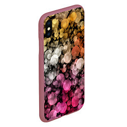 Чехол iPhone XS Max матовый Яркий фон боке, цвет: 3D-малиновый — фото 2