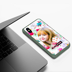 Чехол iPhone XS Max матовый Blackpink Lisa, цвет: 3D-темно-зеленый — фото 2