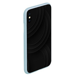 Чехол iPhone XS Max матовый Объемный паттерн c кругами, цвет: 3D-голубой — фото 2