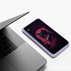 Чехол iPhone XS Max матовый Злой лис - нейросеть, цвет: 3D-светло-сиреневый — фото 2