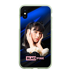 Чехол iPhone XS Max матовый Blackpink Lisa, цвет: 3D-салатовый