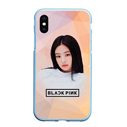 Чехол iPhone XS Max матовый Jennie Kim Blackpink, цвет: 3D-голубой