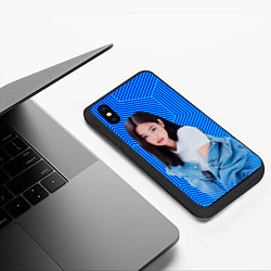 Чехол iPhone XS Max матовый Jennie kpop music, цвет: 3D-черный — фото 2