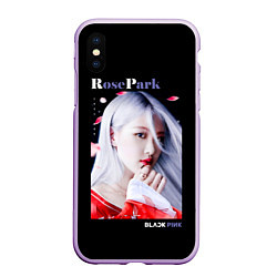 Чехол iPhone XS Max матовый Blackpink Rose Red Kimono, цвет: 3D-сиреневый