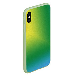 Чехол iPhone XS Max матовый Радужный градиент, цвет: 3D-салатовый — фото 2