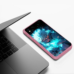 Чехол iPhone XS Max матовый Аура киллуа - hunter x hunter, цвет: 3D-малиновый — фото 2