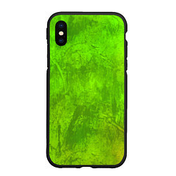 Чехол iPhone XS Max матовый Зелёная фантазия, цвет: 3D-черный