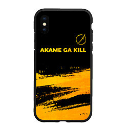 Чехол iPhone XS Max матовый Akame ga Kill - gold gradient: символ сверху